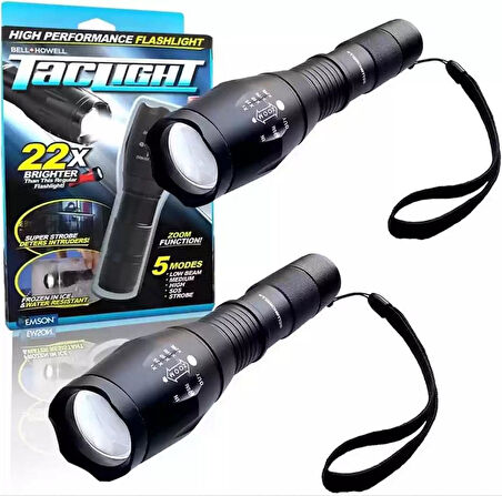 ZHLTOOLS Pilli Parlak Led 5 Mod Ampul Suya Dayanıklı Mini El Feneri
