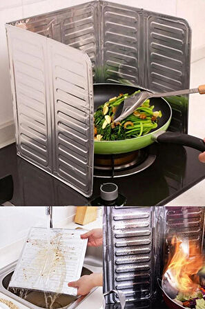 Zhltools Ocak Yağ Koruyucu Alüminyum Folyo Yanma Ve Leke Önleyici Katlanır Yıkanabilir Folyo 32,5x84 Cm