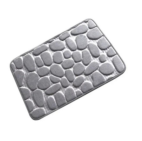 Zhlhome Kaydırmaz Banyo Paspası Gri 60x38Cm