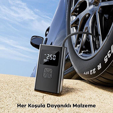 Zhltools ST-5522 Şarjlı lastik şişirme hava kompresör pompası 12V LED ışıklı