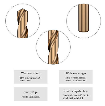 Zhltools Beton Matkap Ucu Seti- Çelik Beton Metal Ahşap Matkap 13 lü SET