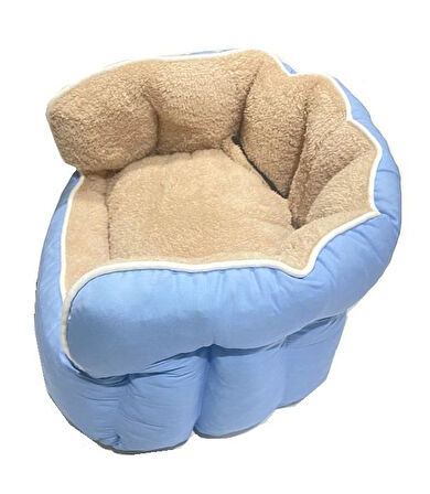 Süslüpati Kullanışlı Yıkanabilir Kumaş Silikon Elyaf Dolgulu Kedi Köpek Yatağı 45Cm