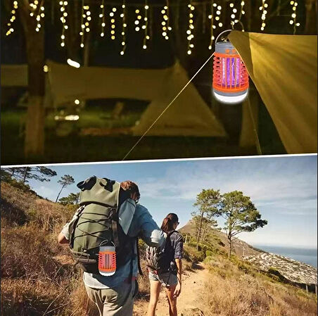 Zhltools Askılı Solar Enerji İle Şarj Olabilen Sinek Öldürücü Kamp Feneri Işıldak