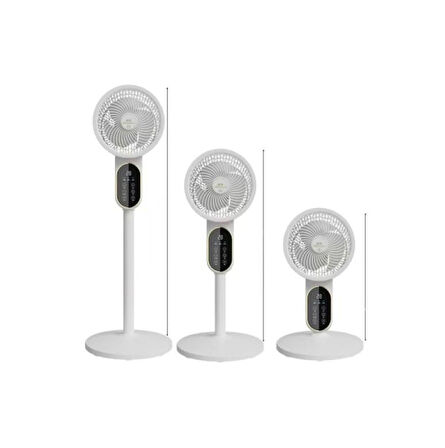 Zhltools Dijital Ekranlı Uzaktan Kumandalı Ayaklı Vantilatör