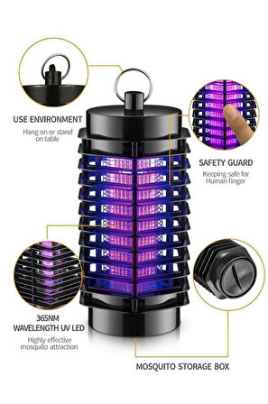 Zhltools Uv Tuzaklı Sinek Öldürücü Elektrikli Sivrisinek Yakalayıcı Sinek Işık Tuzağı Alan Etkili