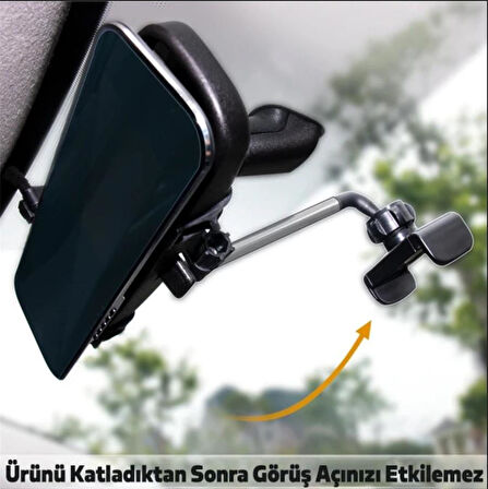 Zhltools Araç İçi Dikiz Aynası Telefon Tutucu Teleskopik Telefon Tutacağı