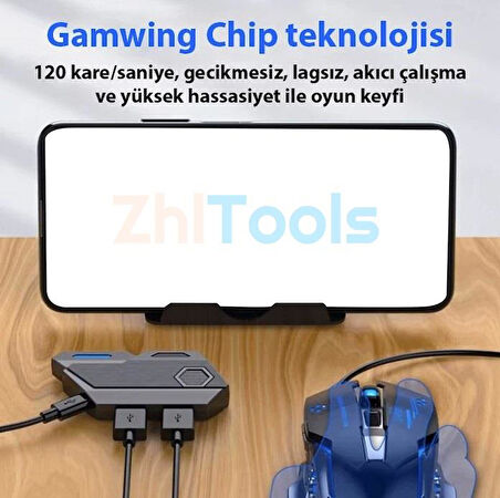Zhltools PUBG denetleyicisi için Gamepad mobil oyun klavye Mouse dönüştürücü Bluetooth Android oyun adaptörü
