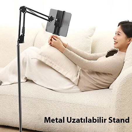 Zhltools 360 Derece Ayarlanabilir Teleskopik Metal Telefon - Tablet Tutucu Stand