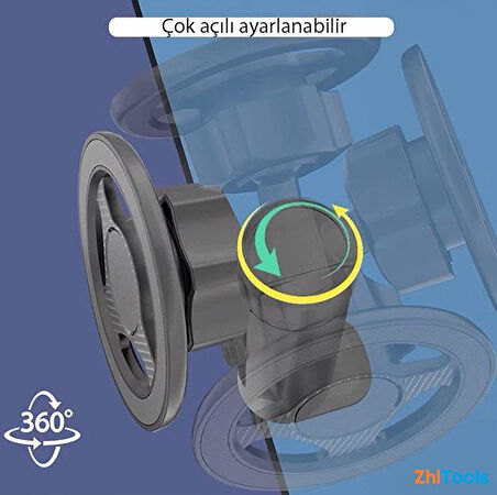 Zhltools Magsafe Uyumlu Masa Koltuk Klipsli Manyetik Telefon Tutucu
