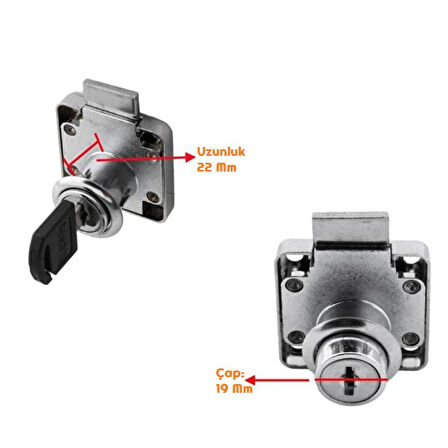 Zhltools Çekmece Ve Dolap Kilidi (Kare)