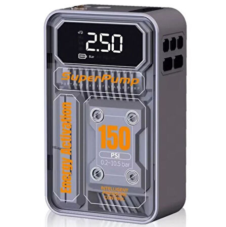 Zhltools 150psi Taşınabilir Araba yüksek güçlü elektrikli kablosuz lastik hava pompası