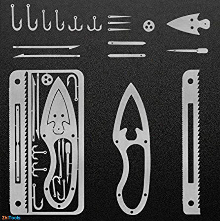 Zhltools Çok Fonksiyonlu Hayatta Kalma Balıkçı Kiti