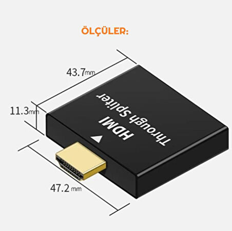 Zhltools HDMI Splitter 2in1 1080P HDMI Çoğaltıcı Adaptör