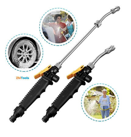 Zhltools Bahçe Sulama Araç Oto Yıkama Temizlik Tazyikli Su Püskürtme Basınçlı Hortum Ucu Aparatı
