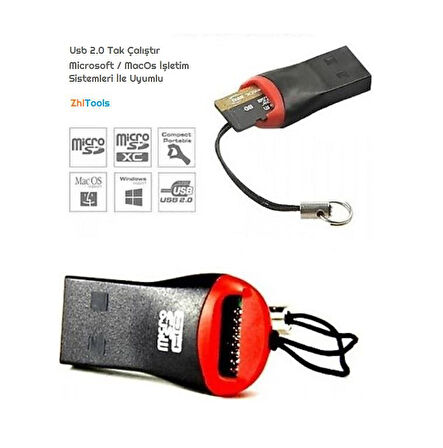 Zhltools Usb 2.0 Mikro Sd Kart Okuyucu Card Reader