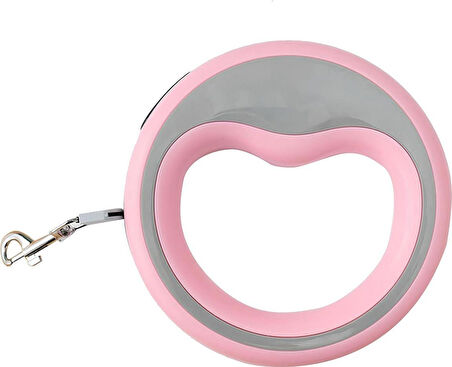 Süslüpati Otomatik Köpek Gezdirme Tasması Pembe 2.5 Metre