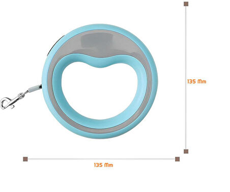 Süslüpati Otomatik Köpek Gezdirme Tasması Mavi 2.5 Metre
