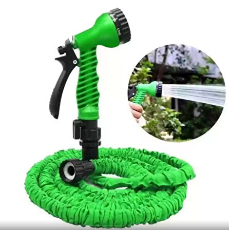 Zhltools Uzayan Hortum Tabancalı 7,5 Metre Bahçe Sulama İçin Hortum