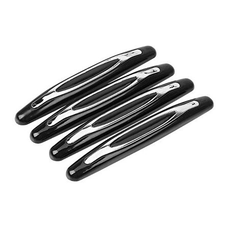 Zhltools Araç 4 Parça Kapı Anti Scratch Çizik Önleyici Tampon Koruma Siyah