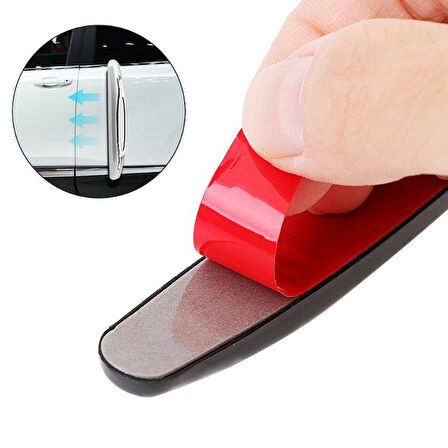 Zhltools Araç 4 Parça Kapı Anti Scratch Çizik Önleyici Tampon Koruma Gri