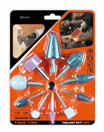 Zhltools 10 Parça Kalıpçı Taşlama Seti