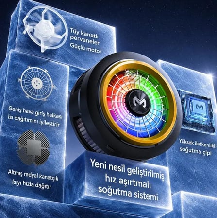 Zhltools CX20 Manyetik Telefon Soğutucu | 20W TEC Yarı İletken Soğutma | RGB Işıklı | MagSafe Uyumlu