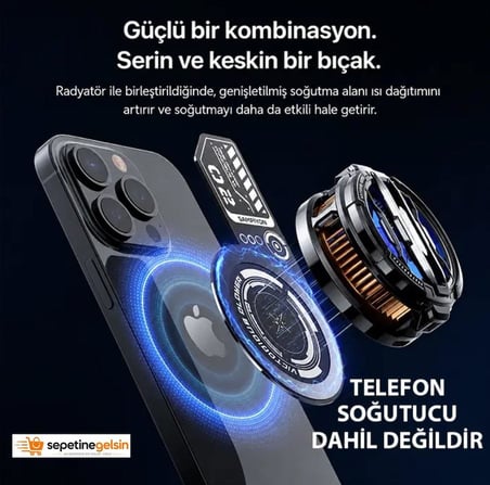 Sepetinegelsin Manyetik Metal Halka - Telefon Soğutucu Manyetik Tüm modeller
