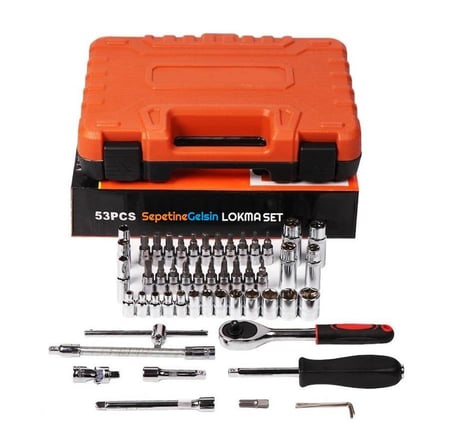 Oto4 Germany Cr-v Max 1/4 Cırcırlı 53 Parça Lokma Anahtar Takımı Bits Uç Seti Tam Set