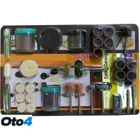 Oto4 Hobici 105 Parça Metal Zımpara Gravür Taşlama Oyma Seti Hobi Kalıpçı Takımı