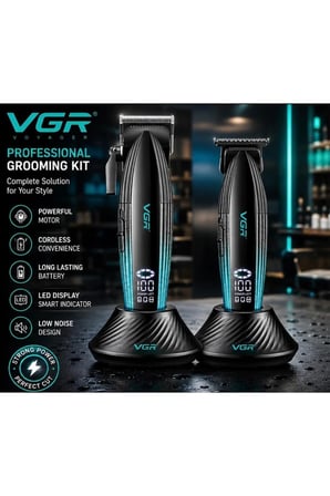 V-889 S2 Profesyonel 9000 RPM Yüksek Hız Metal Gövde Şarjlı Saç ve Sakal Çizim