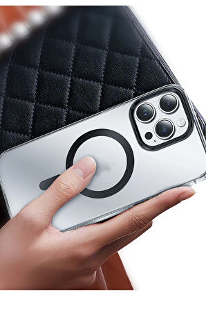 Fuchsia iPhone 15 Uyumlu Dazzle Pro Manyetik Şarjlı Kılıf