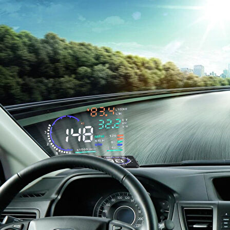 Gplus A8 HUD Hayalet Gösterge OBD Yansıtma Ekranı Head Up Display