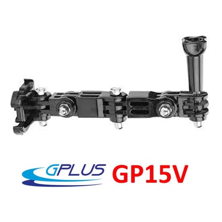Gplus GP15V 2 Parça Aksiyon Kamera Uyumlu Vidalı 4 Yollu 13cm Hızlı Tak Uzatma Motor Kask Bağlantı Seti
