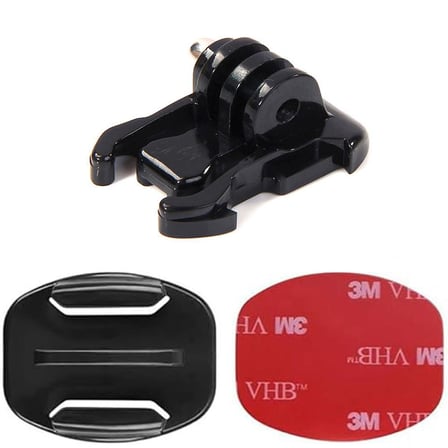 Gplus BS02YH 3 Parça Flat Zemin Düz Yüzey Hızlı Tak Aksiyon Kamera 3M Yapışkanlı Motor Kask Bağlantı Seti