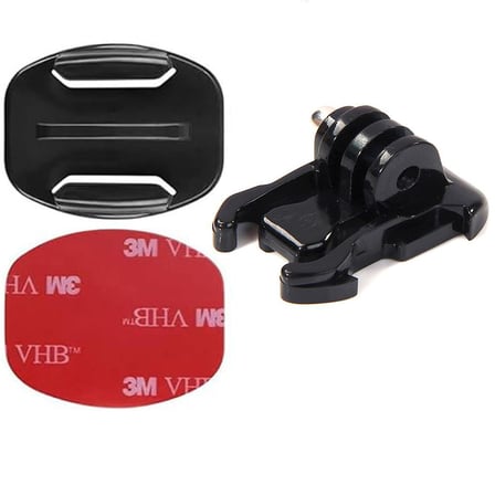 Gplus BS02YH 3 Parça Flat Zemin Düz Yüzey Hızlı Tak Aksiyon Kamera 3M Yapışkanlı Motor Kask Bağlantı Seti