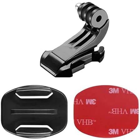 Gplus BS03YJ 3 Parça Flat Zemin Düz Yüzey J-Hook Aksiyon Kamera 3M Yapışkanlı Motor Kask Bağlantı Seti