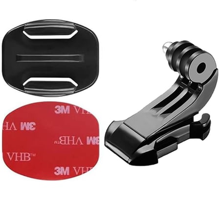 Gplus BS03YJ 3 Parça Flat Zemin Düz Yüzey J-Hook Aksiyon Kamera 3M Yapışkanlı Motor Kask Bağlantı Seti