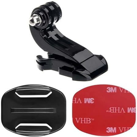 Gplus BS03YJ 3 Parça Flat Zemin Düz Yüzey J-Hook Aksiyon Kamera 3M Yapışkanlı Motor Kask Bağlantı Seti