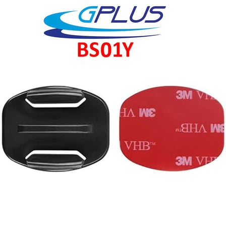 Gplus BS01Y 2 Parça Flat Zemin Düz Yüzey Aksiyon Kamera Uyumlu 3M Yapışkanlı Motor Kask Bağlantı Aparatı