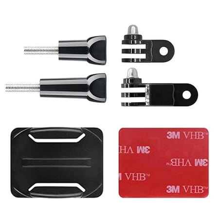 Gplus BS06K 6 Parça Oval Zemin Kavisli Yüzey 3 Yollu Aksiyon Kamera Uyumlu 3M Yapışkanlı Motor Kask Bağlantı Seti