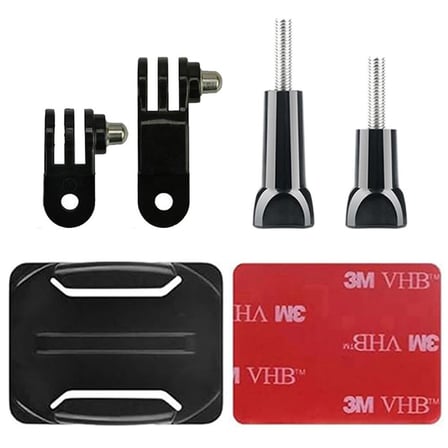 Gplus BS06K 6 Parça Oval Zemin Kavisli Yüzey 3 Yollu Aksiyon Kamera Uyumlu 3M Yapışkanlı Motor Kask Bağlantı Seti