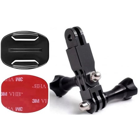Gplus BS06Y 6 Parça Flat Zemin Düz Yüzey 3 Yollu Aksiyon Kamera Uyumlu 3M Yapışkan Motor Kask Bağlantı Seti