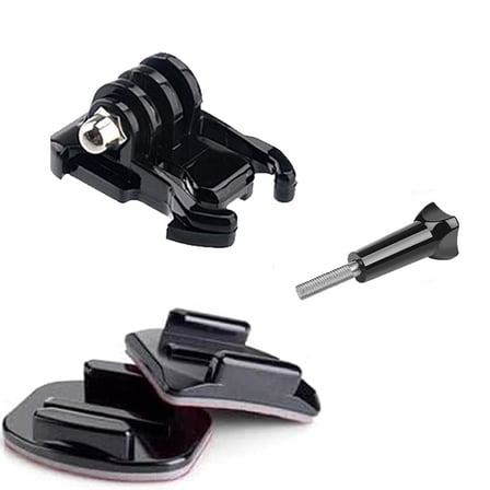 Gplus BS06KYVH 6 Parça Oval Eğimli Zemin ve Flat Düz Yüzey Vidalı Hızlı Tak Aksiyon Kamera Uyumlu 3M Yapışkanlı Motor Kask Bağlantı Base Seti
