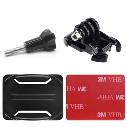 Gplus BS04KVH 4 Parça Oval Zemin Eğimli Yüzey Vidalı Hızlı Tak Aksiyon Kamera Uyumlu 3M Yapışkanlı Motor Kask Bağlantı Base Seti