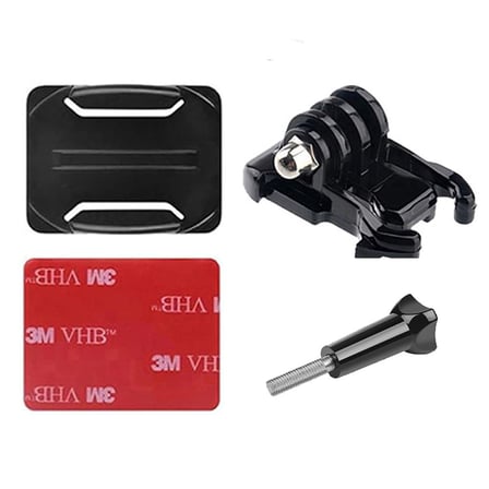 Gplus BS04KVH 4 Parça Oval Zemin Eğimli Yüzey Vidalı Hızlı Tak Aksiyon Kamera Uyumlu 3M Yapışkanlı Motor Kask Bağlantı Base Seti