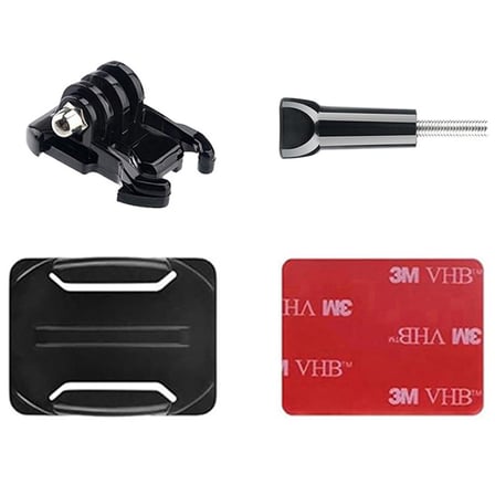 Gplus BS04KVH 4 Parça Oval Zemin Eğimli Yüzey Vidalı Hızlı Tak Aksiyon Kamera Uyumlu 3M Yapışkanlı Motor Kask Bağlantı Base Seti