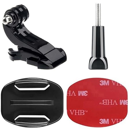 Gplus BS04YVJ 4 Parça Flat Zemin Düz Yüzey J-Hook Hızlı Tak Aksiyon Kamera 3M Yapışkan Motor Kask Bağlantı Set