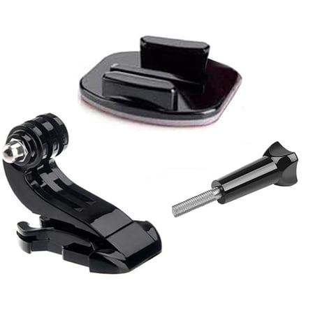 Gplus BS04YVJ 4 Parça Flat Zemin Düz Yüzey J-Hook Hızlı Tak Aksiyon Kamera 3M Yapışkan Motor Kask Bağlantı Set
