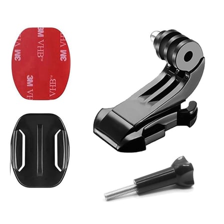 Gplus BS04YVJ 4 Parça Flat Zemin Düz Yüzey J-Hook Hızlı Tak Aksiyon Kamera 3M Yapışkan Motor Kask Bağlantı Set