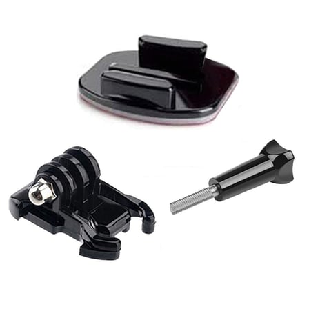 Gplus BS04YVH 4 Parça Flat Düz Yüzey Hızlı Tak Aksiyon Kamera Uyumlu 3M Yapışkanlı Motor Kask Bağlantı Seti